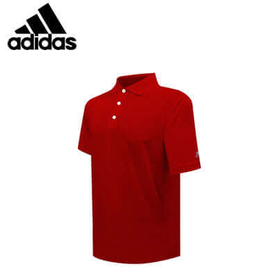 adidas Classic Men Polo Shirt in vibrant red, perfect for casual and corporate gift occasions.