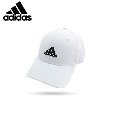 adidas Performance Sports Cap in white with black logo, perfect corporate gift for athletes.