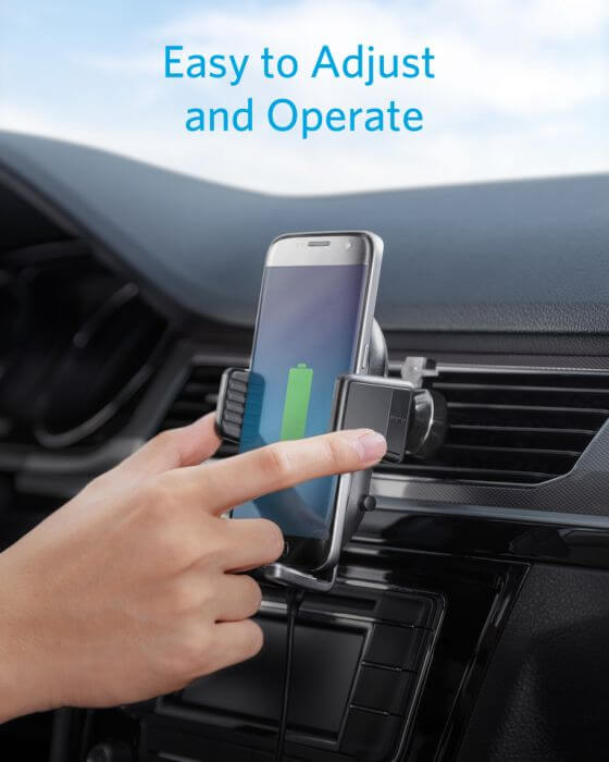 Anker PowerWave 7.5 Wireless Charging Car Mount With 2-Port QC 3.0 Charger Corporate Gifts Singapore