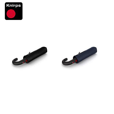 Knirps T.260 Medium Duomatic With Crock Handle Umbrella shown in black and navy colors.