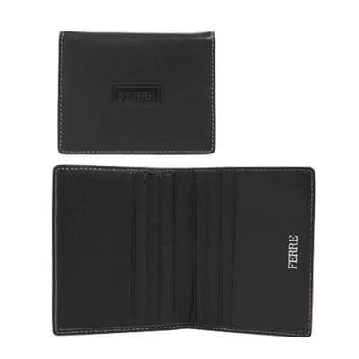 Ferre Leather Card Holder wtih Beige Stitching Corporate Gifts Singapore