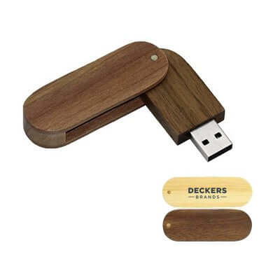 Swivel Wooden USB Flash Drive Corporate Gifts Singapore