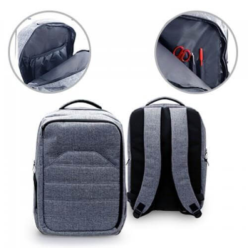 Kairos Laptop Haversack showcasing front and back view with padded laptop compartment and organizer pockets.