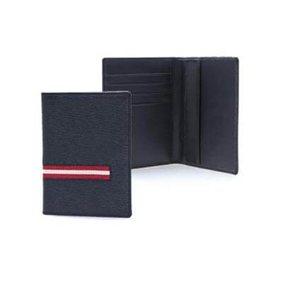 Passport Holder | Cross Grain Leather with additional compartments, ideal for organizing travel essentials.