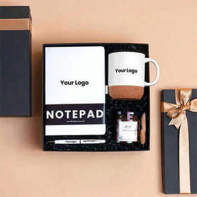 Top Corporate Gift Ideas for 2025: Impress, Inspire & Innovate gift set with notepad, mug, and accessories.