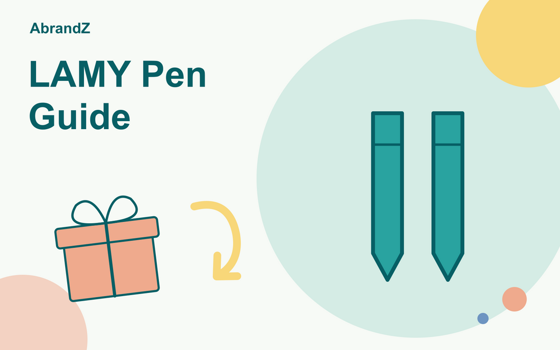 LAMY Pen Guide illustration: pens and ribboned gift box.