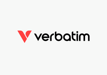 Verbatim Tech Gadgets Collection featuring storage devices, data storage discs, audio products, and charging solutions.