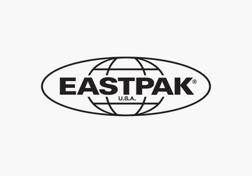 Eastpak Backpack Collection featuring a sleek black backpack worn by a model.