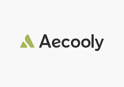 Aecooly logo with green symbol and black lettering