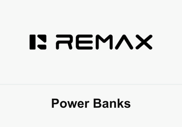 Black Remax logo and wordmark above the label Power Banks
