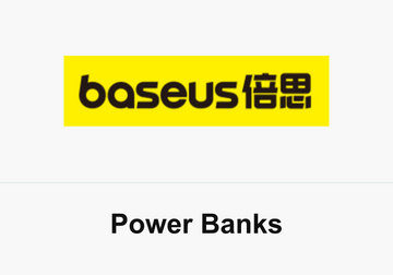 Baseus logo above the words Power Banks
