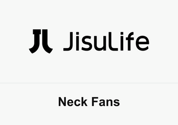 Black JisuLife symbol and wordmark with Neck Fans label on a white background