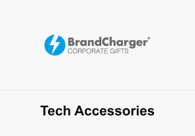 BrandCharger logo with a blue lightning symbol above the Tech Accessories label