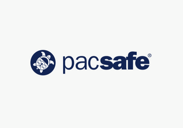 Man wearing a denim jacket and headphones while carrying a Pacsafe Bags & Pouches collection bag.