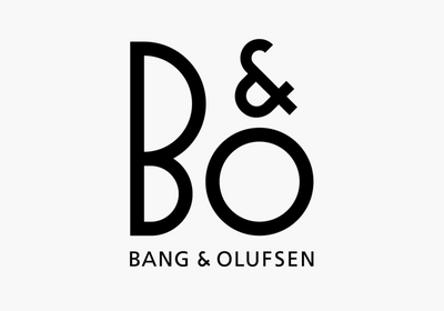 Black Bang & Olufsen logo on a white background