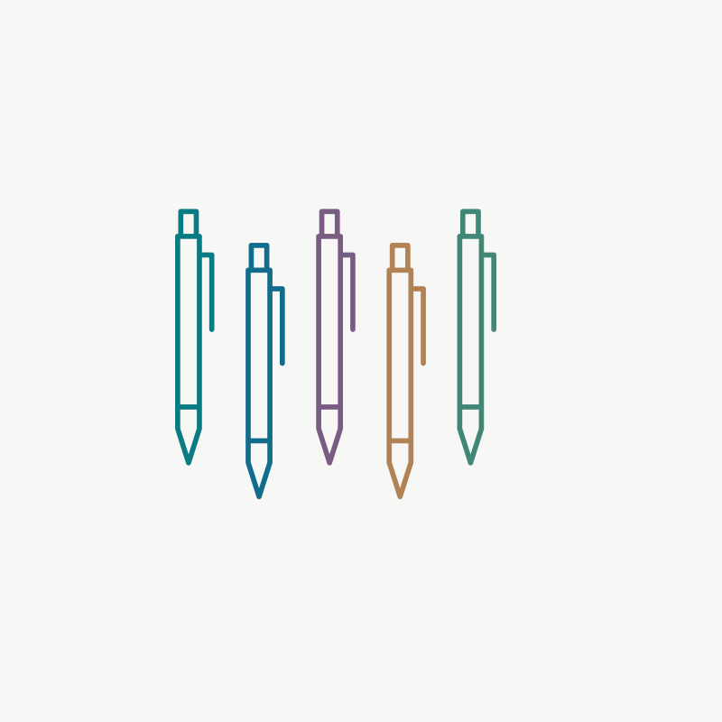 Colorful collection of pens showcasing premium design for corporate gifts and stylish writing.