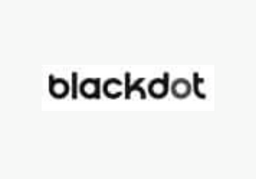 Hand holding a Blackdot device with sleek design, showcasing modern tech integration for corporate gifts.