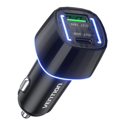 Vention Car Charger with 2 Ports 30W