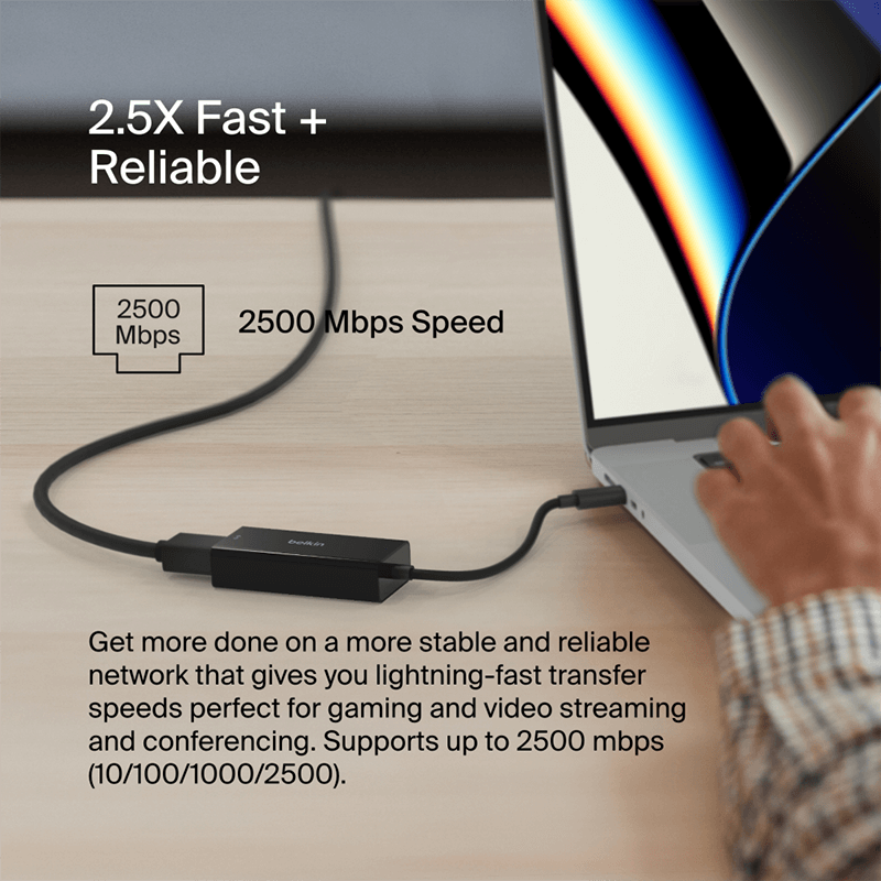 Belkin INC012 Connect USB-C to 2.5Gb Ethernet Adapter Corporate Gifts Singapore