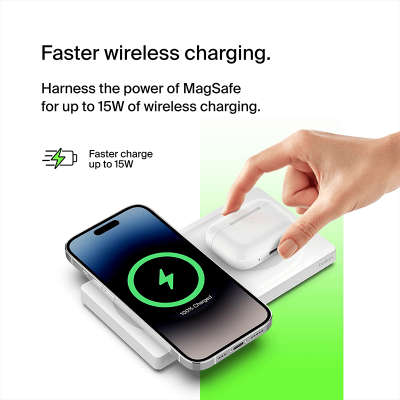Belkin WIZ019 MagSafe 2-in-1 Wireless Charging Pad Corporate Gifts Singapore