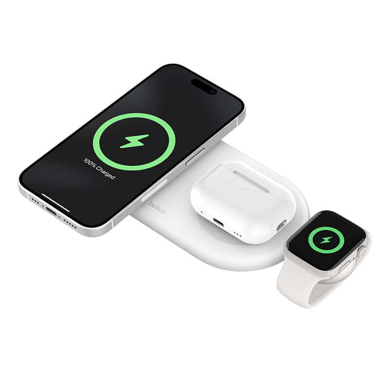 Belkin WIZ022qcBK Qi2 3-in-1 Wireless Charging Pad Corporate Gifts Singapore
