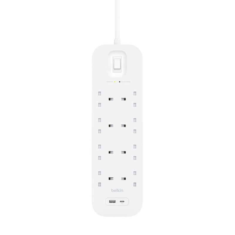 Belkin 8Way 2M Surge Protection Strip with USB A + C Corporate Gifts Singapore