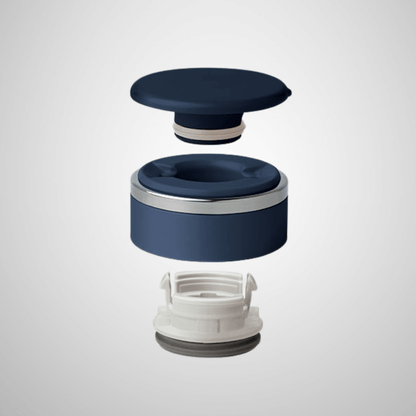 ZOJIRUSHI Stainless Thermal Flask SM-JTE46 disassembled lid components for easy cleaning and assembly.