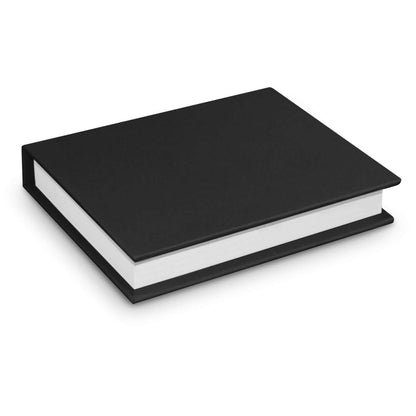 Hard Cover Notes and Flags stylish notebook with a durable black cover, perfect for corporate gift giving.