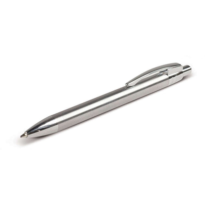 Recycled Stainless Steel Pen with a sleek design, perfect for eco-friendly corporate gifts.