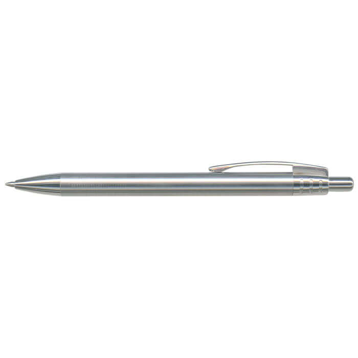 Recycled Stainless Steel Pen, a sleek eco-friendly ballpoint pen for stylish writing and corporate gifts.