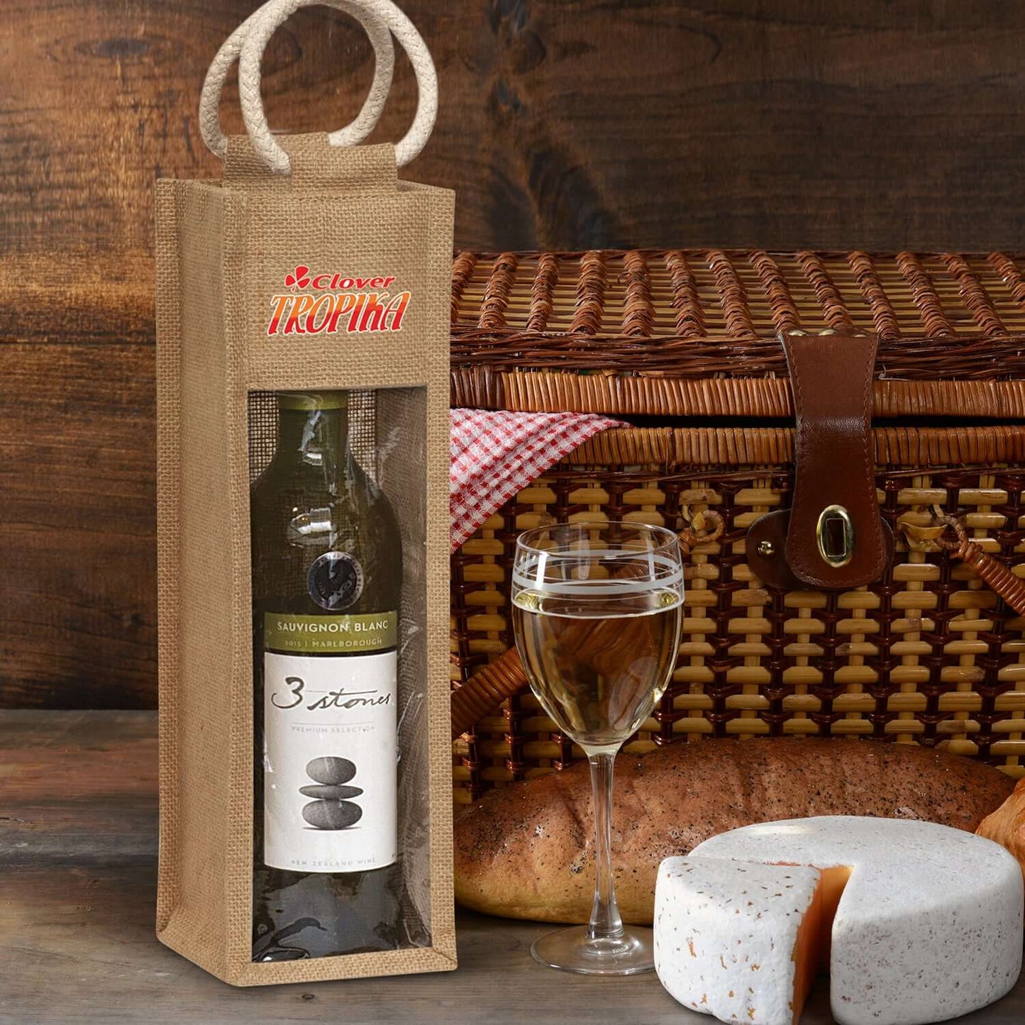 Serena Jute Wine Carrier Corporate Gift Singapore