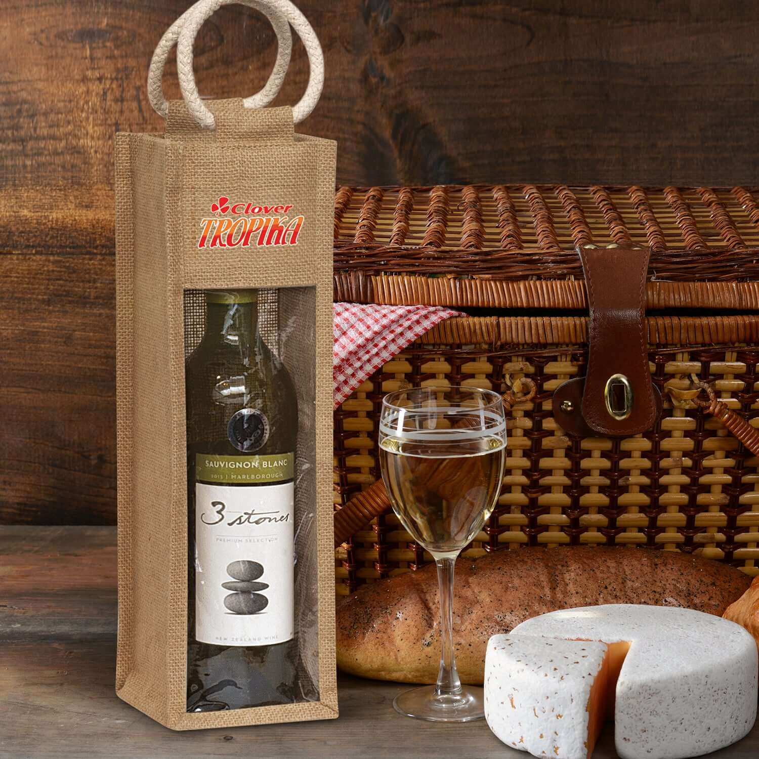Serena Jute Wine Carrier Corporate Gift Singapore