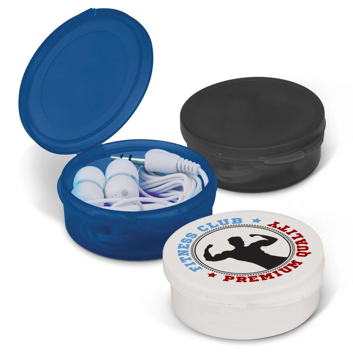 Mondo Earbuds in a stylish compact carry case, perfect as a corporate gift for on-the-go audio convenience.