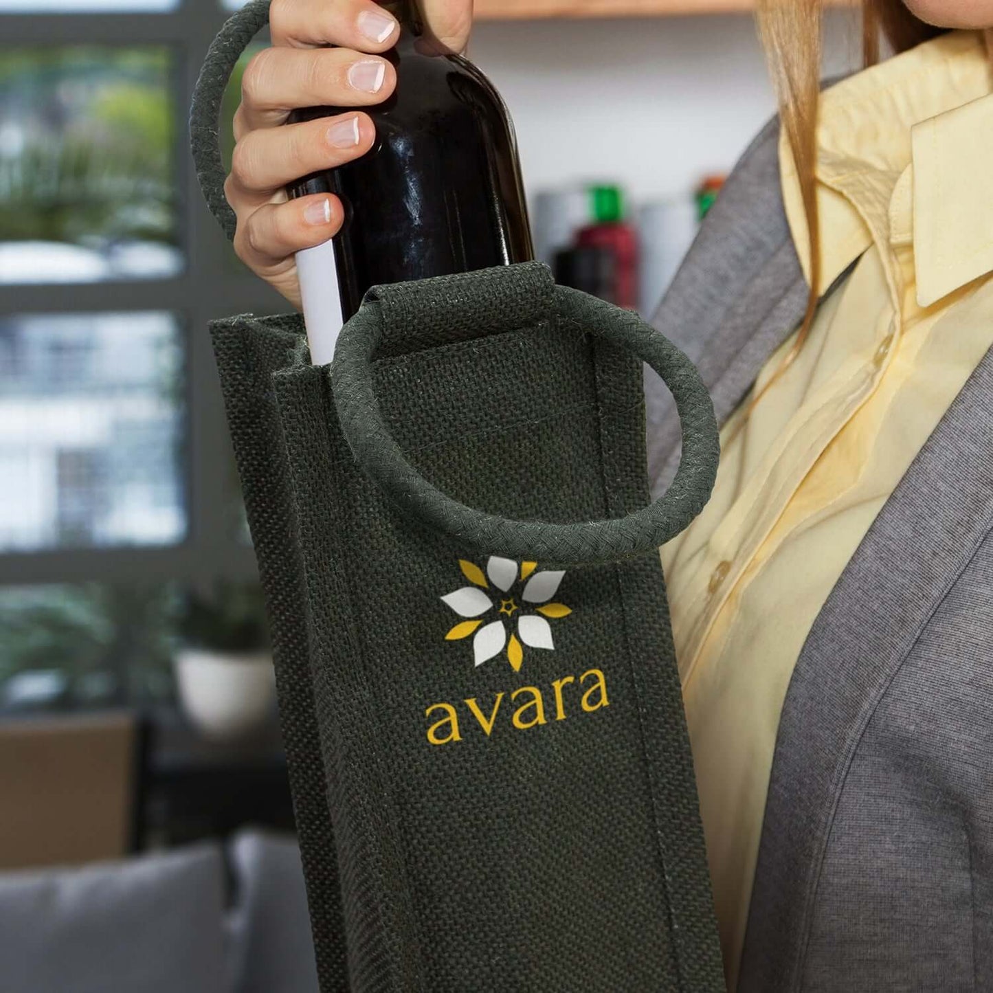 Napoli Jute Wine Carrier Corporate Gift Singapore