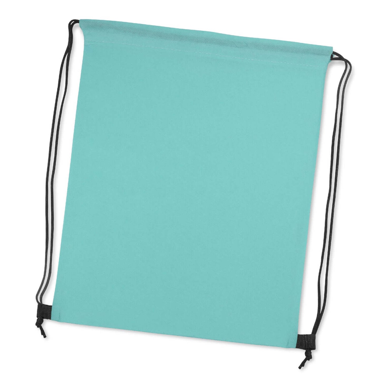 Tampa Drawstring Backpack in turquoise color with robust braided loops, ideal for corporate gifts.