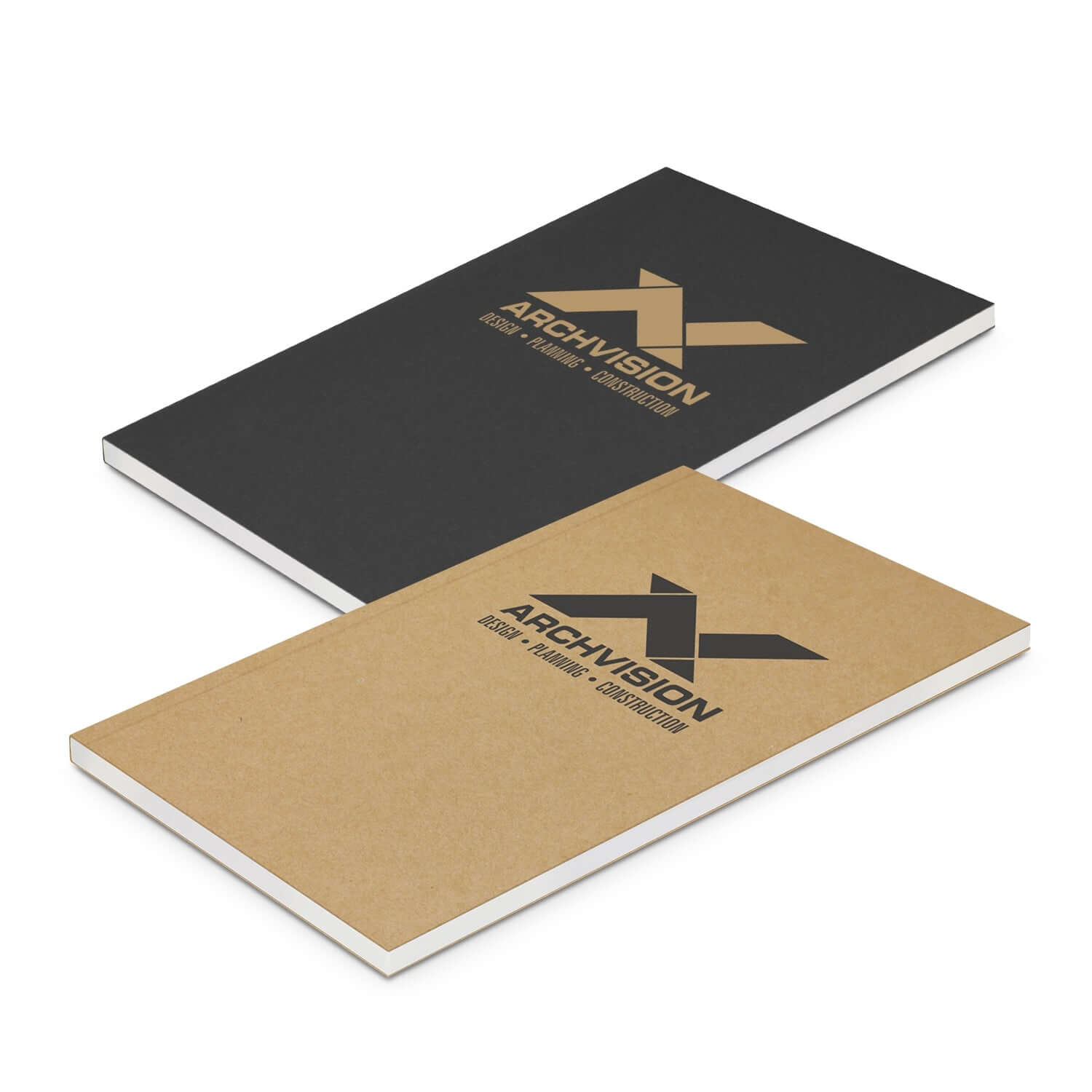 Reflex Notebook Medium in black and brown covers, perfect for corporate gifts and everyday writing needs.