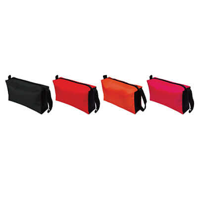 Nylon 420D Multifunction Pouch collection in black, red, orange, and pink for corporate gifts.