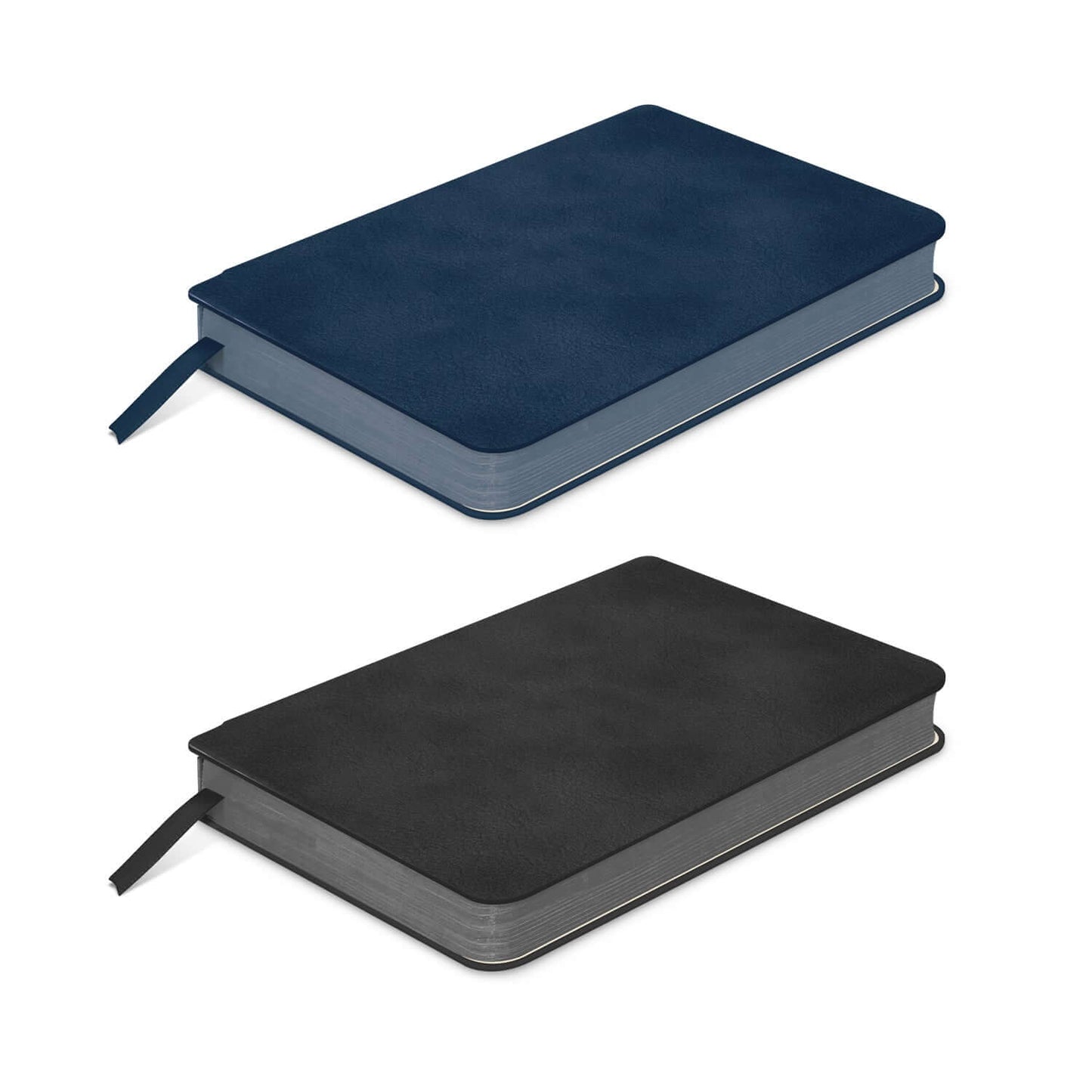 Demio Notebook - Small in navy and black colors, perfect corporate gift for stylish note-taking.