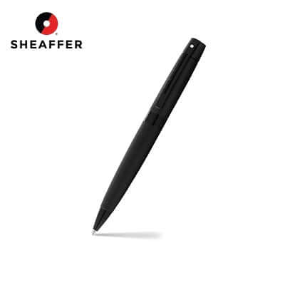 Sheaffer® Matte with Polished Black Trims Ballpoint Pen on a white background, ideal for corporate gift.