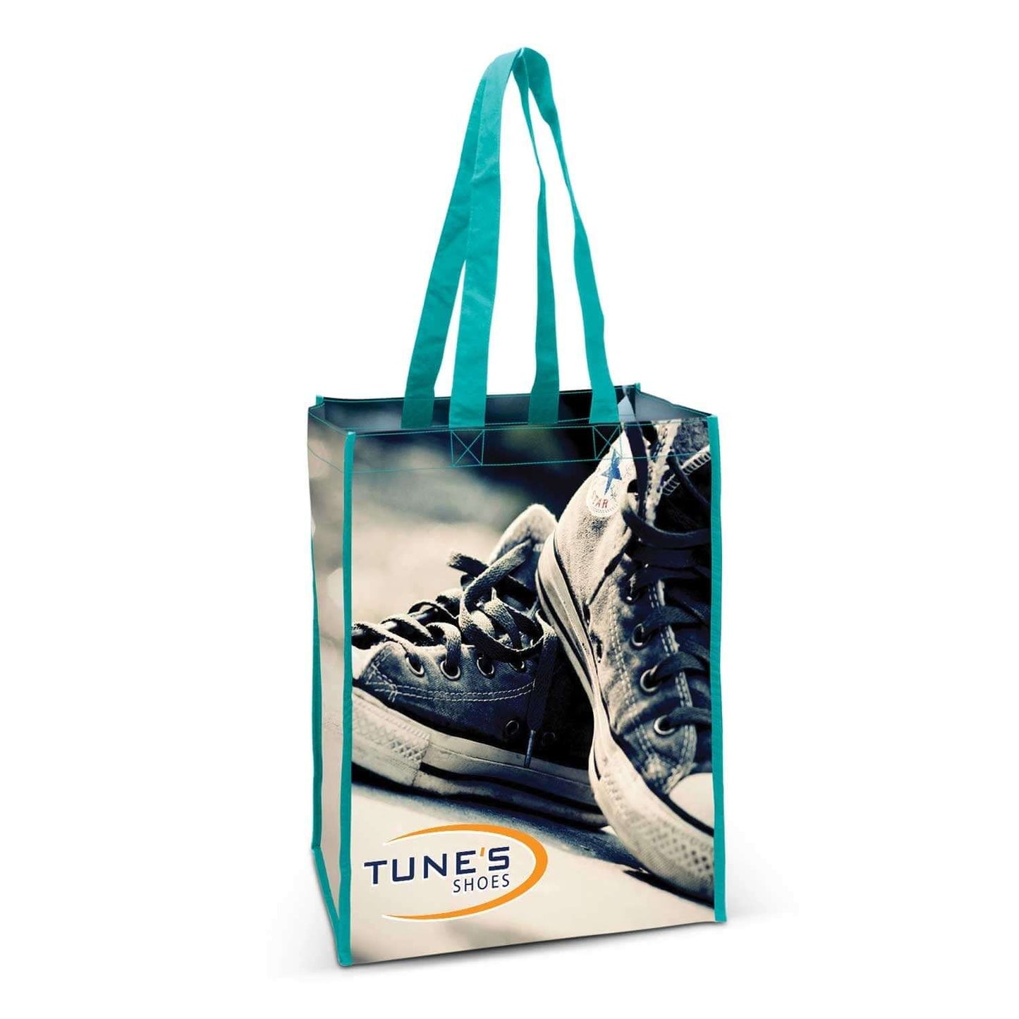 Anzio Cotton Tote Bag featuring stylish design and durable handle, perfect for corporate gifts.