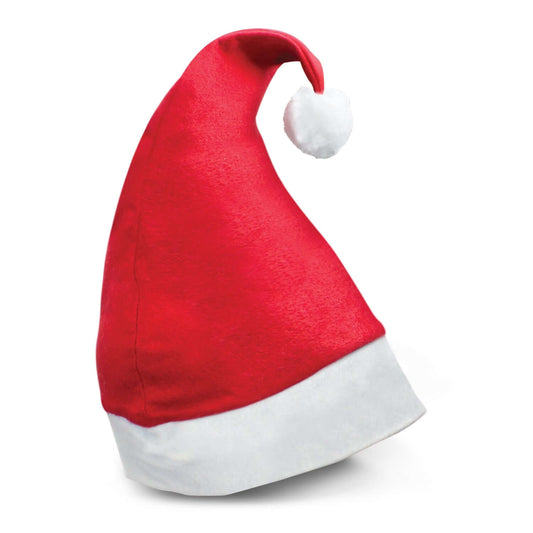 Santa Hat made of soft poly-felt, ideal for corporate gifts and festive celebrations.