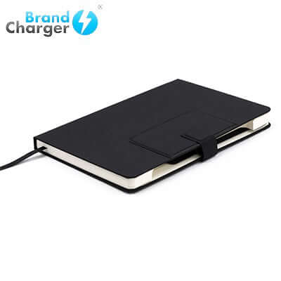 BrandCharger Noty Deluxe Eco Notebook in sleek black, ideal corporate gift for writing needs.