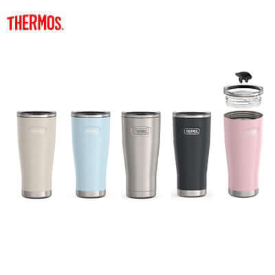 Thermos ICON™ Mug with Slide Lock Lid 710ml in various colors for stylish corporate gift options.