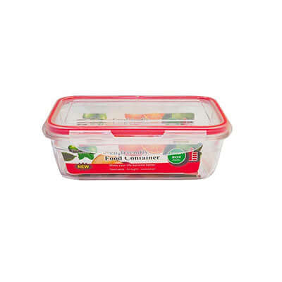 BPA Free Plastic Food Container with secure safety lock for food storage.