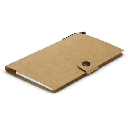 Beta Note Wallet with eco-friendly cardboard cover and secure domed closure, ideal for notes and corporate gifts.