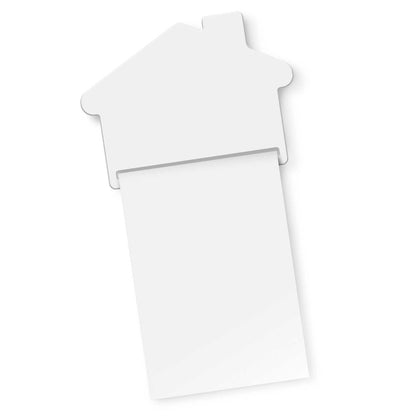 Magnetic House Memo Pad A7 - Full Colour in the shape of a house with note paper.
