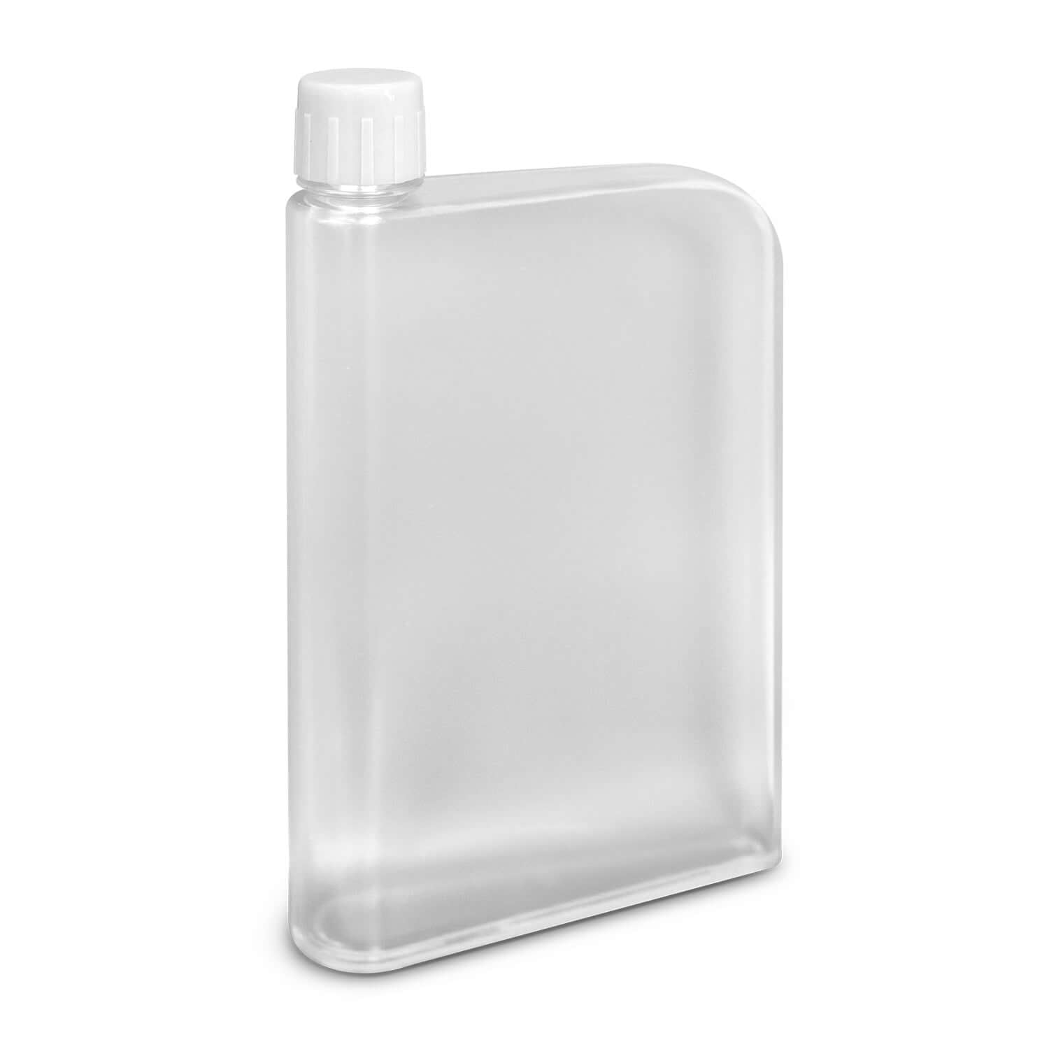 Accent Bottle - 400ml stylish notebook-shaped water bottle with secure lid, ideal as a corporate gift.