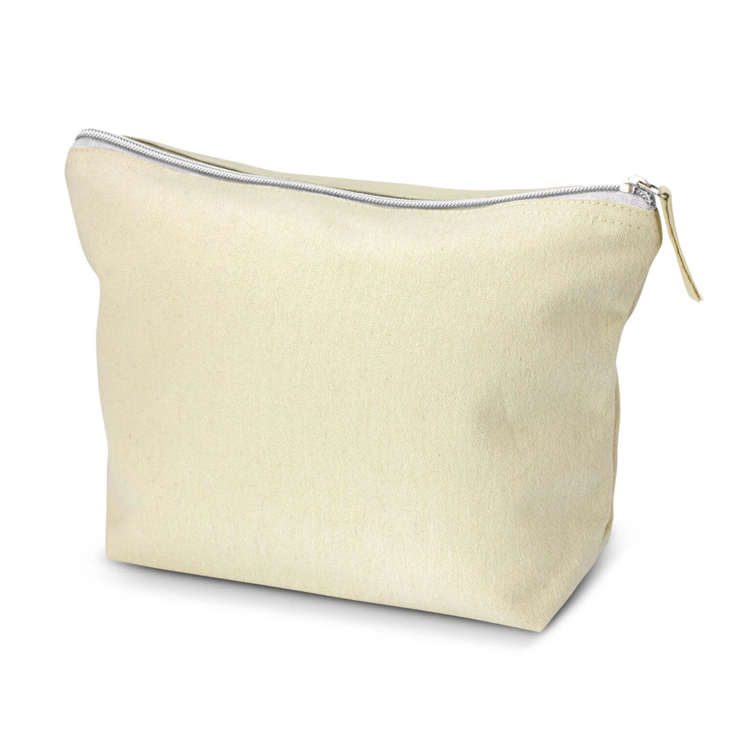 Eve Cosmetic Bag - Large in natural cotton canvas, ideal for cosmetics and toiletries, perfect as a corporate gift.