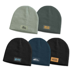 Nebraska Cable Knit Beanie with Patch Corporate Gift Singapore