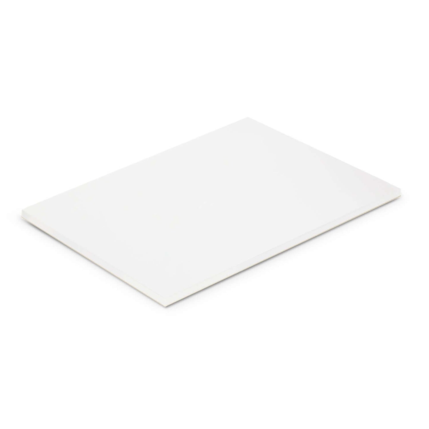 A5 Note Pad - 50 Leaves displaying a blank white page, ideal for notes and sketches, a perfect corporate gift.